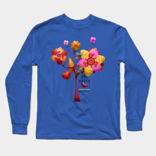 Garden Tree & Birds Long Sleeve T-Shirt